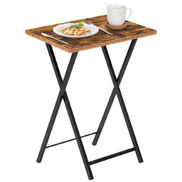 Folding Snack Table Side Table Tv Tray Table End Table Brown - thumbnail 5