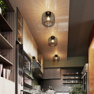 Emitto Ceiling Light Industrial Chandelier Metal Pendant Lamp Bedroom E27 - image 1