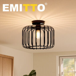 Emitto Ceiling Light Industrial Chandelier Metal Pendant Lamp Bedroom E27 - thumbnail 9