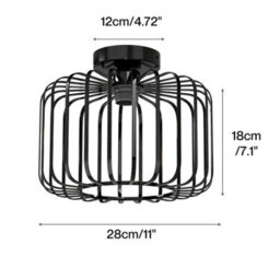 Emitto Ceiling Light Industrial Chandelier Metal Pendant Lamp Bedroom E27 - thumbnail 4