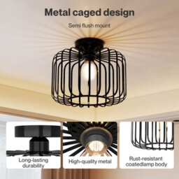 Emitto Ceiling Light Industrial Chandelier Metal Pendant Lamp Bedroom E27 - thumbnail 5