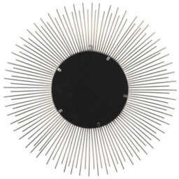 Beliani 80Cm Silver Sunburst Wall Mirror - Round Framed Vanity And Decorative Mirror - thumbnail 3
