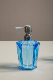 Orsina Blue Acrylic Soap Dispenser, Textured Pump Dispenser For Soap, Durable Translucent Bathroom Accessory - thumbnail 3