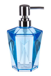 Orsina Blue Acrylic Soap Dispenser, Textured Pump Dispenser For Soap, Durable Translucent Bathroom Accessory