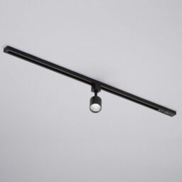 Litecraft Soho Black 1 Head 1M Straight Kitchen Track Light With Led Bulbs - thumbnail 4