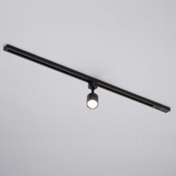 Litecraft Soho Black 1 Head 1M Straight Kitchen Track Light With Led Bulbs - thumbnail 3