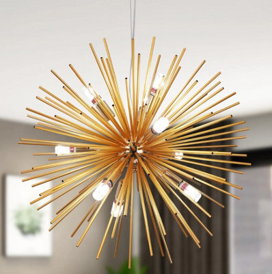 Chandelier Ceiling Light Chandelier 9Lights Sputnik Pendant Lights Gold - image 1