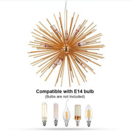 Chandelier Ceiling Light Chandelier 9Lights Sputnik Pendant Lights Gold - thumbnail 7