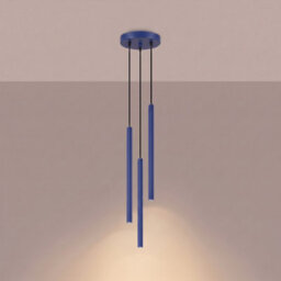 Sollux Lighting Arche Steel Ultramarine 3 Lights Modern Pendant Lamps - thumbnail 3