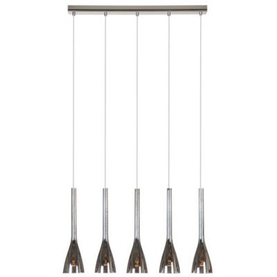 Luminosa Lighting Luminosa Vase 5 Light Straight Bar Pendant Ceiling Light Chrome