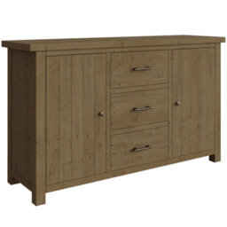 Fwstyle Large 2 Door 3 Drawer Solid Pine Sideboard - thumbnail 2