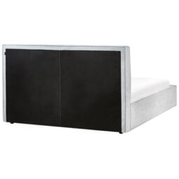 Beliani Ottoman Bed Chenille Moissac 180 X 200 Cm (Eu Super King) Light Blue - thumbnail 8