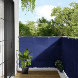 Berkfield Balcony Screen Blue 120X800 Cm 100% Polyester Oxford - thumbnail 1