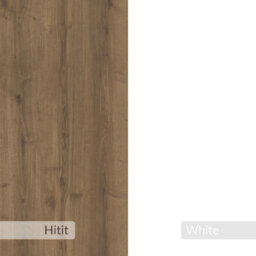 Decortie Modern Moni Shoe Cabinet White-Dark Oak Effect 3-Door Storage Cabinet With 5-Hook Organiser Set Fabric Seat - thumbnail 8