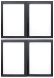 SuperGift.com Black A4 Photo Certificate Picture Frame Wall Hanging & Desk Mountable Plain Picture/photo/poster Frame 29.7 X 21Cm (4) - thumbnail 1