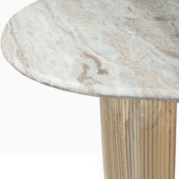 Ajmer Oval Natural Marble Stone Dining Table 6 To 8 Seater - thumbnail 5