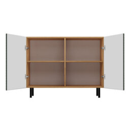 Kama 2 Door Sideboard Artisan Oak Green - thumbnail 3