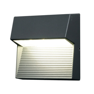 Stylish Outdoor Ip54 Wall Light Sconce With Graphite Finish And 6W Led Bulb - image 1