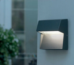 Stylish Outdoor Ip54 Wall Light Sconce With Graphite Finish And 6W Led Bulb - thumbnail 2