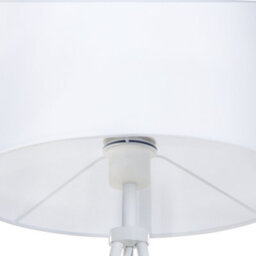 Beliani Brightline Floor Lamp White Metal 149Cm Tripod With Polycotton Drum Shade - - thumbnail 5