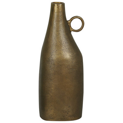 Beliani Decorative Vase Sambhar Metal 46 Cm Brass - image 1