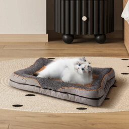 Thehotsale Grey Brown Anti-Slip Washable Pet Sleeping Bed (M Size),50X40X9Cm - thumbnail 2