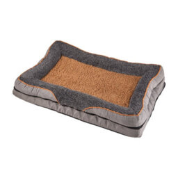 Thehotsale Grey Brown Anti-Slip Washable Pet Sleeping Bed (M Size),50X40X9Cm - thumbnail 3
