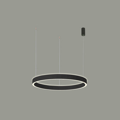 Luminosa Lighting Luminosa Brasco Ii 60Cm Led Pendant Ceiling Light Black 3000/4000K 2Xled