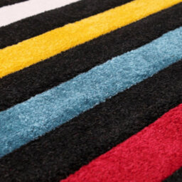 Multicolored Easy To Clean Striped Modern Rug For Living Room, Bedroom, Dining Room - 160Cm X 230Cm - thumbnail 3