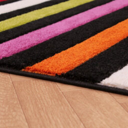 Multicolored Easy To Clean Striped Modern Rug For Living Room, Bedroom, Dining Room - 160Cm X 230Cm - thumbnail 4