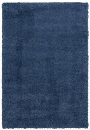 Blue Shaggy Modern Plain Easy To Clean Rug For Dining Room-120Cm X 170Cm