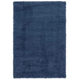 Blue Shaggy Modern Plain Easy To Clean Rug For Dining Room-120Cm X 170Cm - thumbnail 5