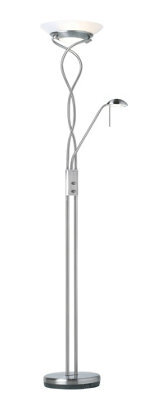 Luminosa Lighting Luminosa Monaco Mother And Child Floor Lamp Satin Chrome, Opal Glass, G9 - image 1