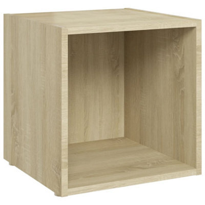 Berkfield Durable Tv Cabinet Sonoma Oak 37X35X37 Cm Engineered Wood - image 1