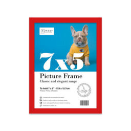 7X5 Red Picture Frame (12.7 X 17.8Cm) Poster, Photo, Artwork, Gallery Wall Or Print - thumbnail 1