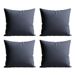 Waterproof Outdoor Garden Cushion Covers Patio Cushion Cover Cases Square Pack Of 4 Dark Grey 60Cm X 60Cm - thumbnail 1