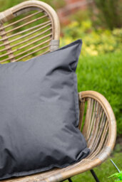 Waterproof Outdoor Garden Cushion Covers Patio Cushion Cover Cases Square Pack Of 4 Dark Grey 60Cm X 60Cm - thumbnail 3