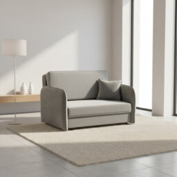 Sofa Viva Loft Ii With Sleeping Function And Storage Chipboard Metal Legs Wooden Frame 127Cm Width Grey 2 - thumbnail 1