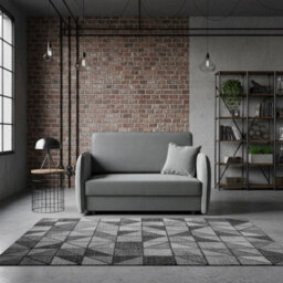 Sofa Viva Loft Ii With Sleeping Function And Storage Chipboard Metal Legs Wooden Frame 127Cm Width Grey 2 - thumbnail 2
