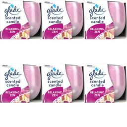Glade Scented Candle, Air Freshener Candle 120 G Relaxing Zen (Pack Of 6) - thumbnail 1