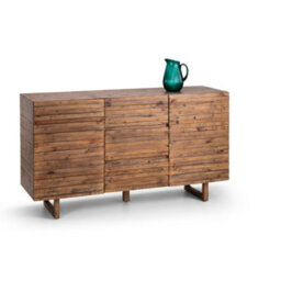 Julian Bowen Woburn 2 Door 3 Drawer Sideboard With Internal Shelf Storage, Rustic Pine Wood, Height: 80 X Width: 145 X Depth: 43Cm - thumbnail 3