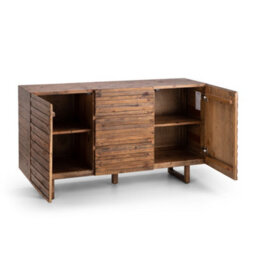 Julian Bowen Woburn 2 Door 3 Drawer Sideboard With Internal Shelf Storage, Rustic Pine Wood, Height: 80 X Width: 145 X Depth: 43Cm - thumbnail 6