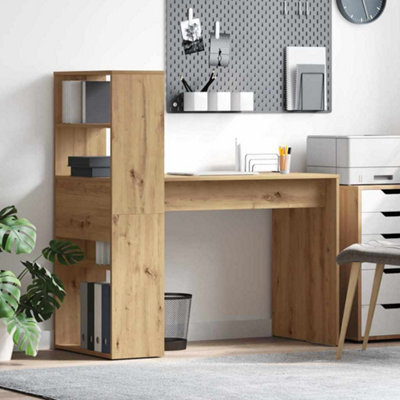 Walplus Desk With Shelf Artisan Oak 113 X 54 X 120 Cm Engineered Wood - image 1