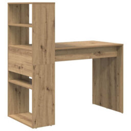 Walplus Desk With Shelf Artisan Oak 113 X 54 X 120 Cm Engineered Wood - thumbnail 7
