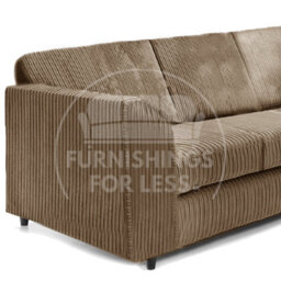 Furnishings For Less UK Luxor Long Fabric Jumbo Cord 4 Seater Sofa - Full Back Coffee - thumbnail 2