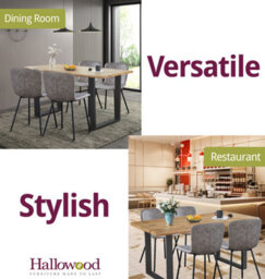 Hallowood Furniture Cullompton Large Dining Table (1.6M) With 4 Taupe Leather Effect Chairs - thumbnail 7