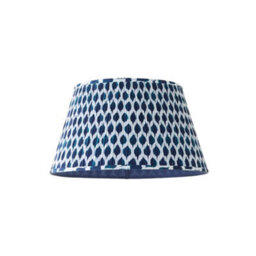 Valuelights Elijah Large Blue Ikat Pleated Tapered Lamp Shade And Bulb (D) 45Cm - thumbnail 7