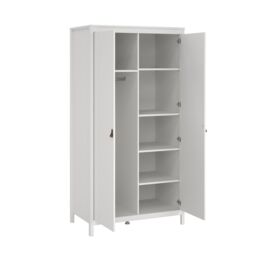 Madrid Modern Matt White Tall Wardrobe (H)1990mm (W)1023mm (D)584mm - thumbnail 3