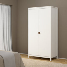 Madrid Modern Matt White Tall Wardrobe (H)1990mm (W)1023mm (D)584mm - thumbnail 1