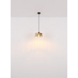 Luminosa Lighting Luminosa Hendry Pendant Ceiling Light Matt Black Smoke Glass Shade 1X E27 - thumbnail 5